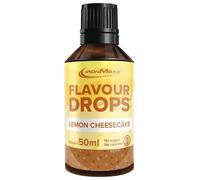 IronMaxx Flavour Drops - Lemon Cheesecake 50ml | Senza calorie e senza zucchero | Gocce aromatiche vegane per dolcificare alimenti | Pratico tappo contagocce