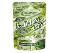 IronMaxx High Protein Iced Matcha Latte - 400g Sachet | Boisson protéinée au matcha avec thé vert | Sans sucres ajoutés | À déguster froid