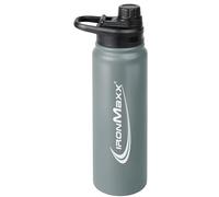IronMaxx Hot & Cold Bottle - Ash Grey 800 ml | Borraccia termica in acciaio inox per bevande calde e fredde | Antigoccia e senza BPA | Ideale per sport, vita quotidiana e outdoor