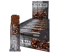 IronMaxx Lava Protein Bar - Fudge Brownie - 18x40g | Barretta High Protein con cuore cremoso & topping arachidi-caramello | A basso contenuto di zuccheri & senza olio di palma