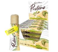 IronMaxx Proteina, barretta proteica a base di cialde con ripieno cremoso, barretta proteica ridotta zucchero, gusto Sapore Bianco Pistachio, barrette da 30g (confezione da 12)