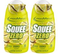 IronMaxx SqueeZero - Lemon Ice Tea 65ml Sirup | Gusto rinfrescante per 8 litri | Senza zucchero e senza calorie in 100ml di bevanda pronta da bere (Confezione da 2)