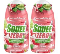 IronMaxx SqueeZero Sciroppo Strawberry Daiquiri da 65 ml, un'esperienza di gusto rinfrescante per 8 litri, senza zucchero e senza calorie in una bevanda pronta da mangiare da 100 ml (Confezione da 2)