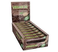 IronMaxx Vegan 30 Barrette Proteiche - 24 x 35 g Gusto Cioccolato, 26% Proteine Vegetali, Poco Zucchero, Senza Soia & Palm Oil - Snack Sportivo Vegano Post-Allenamento.