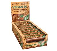 IronMaxx Vegan 30 Barrette Proteiche - Gusto Biscotto alle Mandorle - 24 x 35 g, 26% Proteine Vegetali, Basso Contenuto di Zuccheri, Senza Soia e Olio di Palma