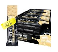 IronMaxx Zenith 50 High Protein Bar - Cioccolato bianco croccante 16 x 45g | Barrette proteiche con 50% di proteine | Low carb, low sugar, con aminoacidi essenziali.
