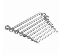 Ironside 113110, Set di chiavi ad anello doppio, 8 pz., in acciaio al cromo-vanadio