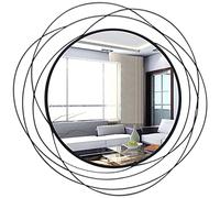 ironsmithn Specchio da parete rotondo decorativo per bagno, soggiorno o camera da letto, 68,1 x 68,1 cm