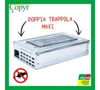 IRONTRAP MAXI COPYR DOPPIA TRAPPOLA PER TOPI RATTI A SCATTO FINESTRA TRASPARENTE