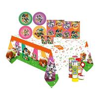 irp Kit N 5 Coordinato 44 Gatti New Addobbi Festa a Tema Compleanno + 18 Bolle Sapone