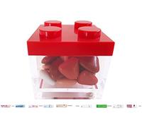 IRPot - 10 MATTONCINI PORTACONFETTI + CUORICINI AL CIOCCOLATO SELECTION + 10 BIGLIETTINI (rosso)