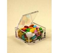 IRPot - 10 X SCATOLA PORTACONFETTI IN PLEXIGLASS TRASPARENTE QUADRATA