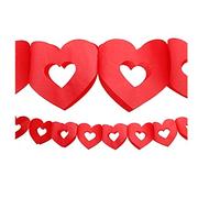 IRPot - 3 GHIRLANDE HEART - CUORI IN CARTA GRB6 FESTONE CUORE ROSSO PARTY