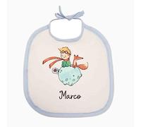 irpot Bavetta bavaglino neonato personalizzato con nome vari temi stampa sublimatica 21 x 23 cm con bordino (Piccolo principe new)