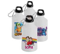 irpot Borraccia con stampa Personaggio a scelta Personalizzabile con tappo a vite e moschettone capacità 500ml accessorio gadget scuola ufficio tempo libero idea regalo