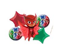 IRPot - BOUQUET PALLONCINI FOIL N 2 GUFETTA - SUPER PIGIAMINI PJ MASKS ROSSO