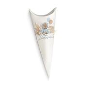irpot Coni Portaconfetti o Porta Riso per Feste a Tema Battesimo Compleanno Nascita confettata bomboniere economiche (Orsetto Pampas Celeste)