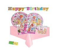 IRPot - KIT N 13 COORDINATO COMPLEANNO WINX BUTTERFLIX CON GHIRLANDA ADDOBBI