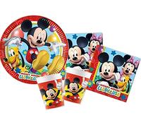 IRPot - Kit N°2 Party Bambino Topolino Disney Piatti Bicchieri TOVAGLIOLI
