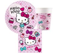 IRPot - KIT N 22 COORDINATO COMPLEANNO HELLO KITTY HEARTS