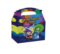 irpot Scatole Box porta dolci gadget, confetti, caramelle cotillon o dolcetti regalini fine festa per bambini fai da te scatoline con manico grafica a scelta (20 pz. Inside out 2)