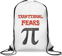 Irrational Fears Pi Irrazionale Numero Matematica Palestra Sacca Casual Con Cordoncino Bianco