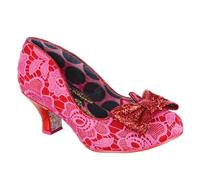 Irregular Choice Dazzle Razzle Wide Fit, Scarpa Mary Jane Donna, Rosa/Rossa, 40 EU Larga