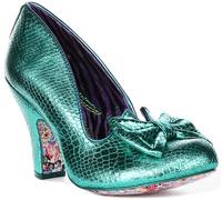 Irregular Choice Just In Time Metallic Slip On Alto Tacco Donna In Teal UK 4 - 8