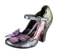 Irregular Choice Moth to A Flame Butterfly Mary Jane Scarpe Tacco Alto, Blu metallizzato., 41 EU