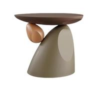 Irregular Modern End Table,Stone Shaped Resin Small Sofa Side Table, Compact Coffee Table for Living Room, Bedroom or Balcony