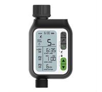 IRRIGATECH Timer di irrigazione con sensore di pioggia, 3 programmi, display LCD da 3,5", IPX5, impermeabile, presa da 1/2"-3/4" per giardino, orto, prato (Mod.355_Digital 3 Programs & Rain Sensor)
