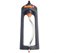 Irrigatore a battente antiruggine con base in plastica e tubo spray in alluminio, 19 fori e impostazioni multiple di spruzzo per un'irrigazione precisa di prato e giardino (B)