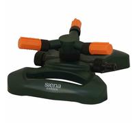 Irrigatore a Cerchio Completo per Giardino 3 Bracci Rotante 15 Ugelli Nero