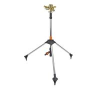 Irrigatore a impatto con ugello a dondolo for prato su base a punta, irrigatore in lega di zinco, connettore universale testina in ottone(Tripod Base)