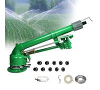Irrigatore a impatto, pistola a spruzzo completamente automatizzata rotante a 360° per irrigazione di grandi aree, irrigazione agricola e rimozione della polvere industriale