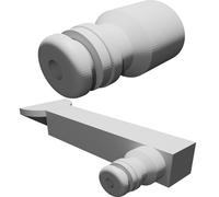 Irrigatore a Parete per Gardena 1/2" Compatibile Tubo Giardino Raccordo