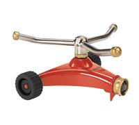 Irrigatore a vortice Dramm 15051 ColorStorm Premium a 3 bracci con base in metallo resistente e ruote, rosso