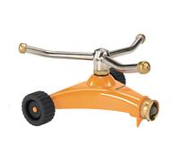 Irrigatore a vortice Dramm 15052 ColorStorm Premium a 3 bracci con base in metallo resistente con ruote, arancione