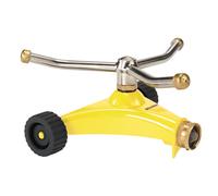 Irrigatore a vortice Dramm 15053 ColorStorm Premium a 3 bracci con base in metallo resistente e ruote, giallo
