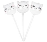 Irrigatore automatico per piante 3 pezzi a forma di gatto 2, 4x9, 5 globi autoirriganti con diverse espressioni Globi di irrigazione in vetro trasparente per piante in vaso Bonsai durante le vacanze