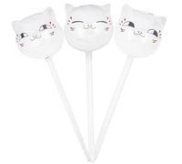 Irrigatore automatico per piante 3 pezzi a forma di gatto 2, 4x9, 5 Globi autoirriganti con diverse espressioni Globi di irrigazione in vetro trasparente per piante in vaso Bonsai mentre sei vacanza