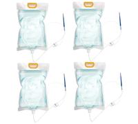 Irrigatore automatico per piante, 4 pezzi, 3,5 l, sacche per flebo con flussi regolabili, sistema di irrigazione per piante in plastica trasparente, sacche per flebo sospese, kit di irrigazione a gocc