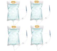 Irrigatore automatico per piante, 4 sacche per flebo da 3, 5 l con flussi regolabili, sistema di irrigazione per piante in plastica trasparente, sacche per flebo sospese Kit di irrigazione a goccia pe