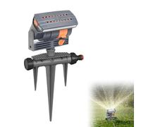 Irrigatore automatico per prato, irrigatore quadrato a 16 fori, spruzzatore d'acqua rotante per giardino e cortile
