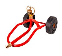 Irrigatore con Ruote Trascinabile per Prato in Acciaio Agrati Rosso