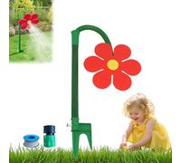Irrigatore Crazy Daisy, Crazy Dancing Flower Water Sprinklers, Crazy Daisy Sprinkler - 360° Rotating, for Yard Watering Kids & Pets Playing, 720° Rotating Sunflower Sprinkler for Yard (Red)