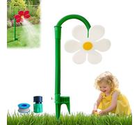 Irrigatore Crazy Daisy, Crazy Dancing Flower Water Sprinklers, Crazy Daisy Sprinkler - 360° Rotating, for Yard Watering Kids & Pets Playing, 720° Rotating Sunflower Sprinkler for Yard (White)