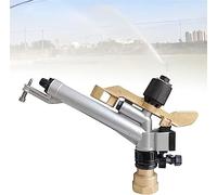 Irrigatore da giardino a impulsi, 3,8 cm, con ugello di ricambio, regolabile a 360°, per fattorie, frutteti, giardini da tè