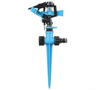 Irrigatore da giardino a impulso, portata 16 m, regolabile (nero blu) | Raggio di spruzzo di 16 m, distribuzione uniforme dell'acqua, 3 impostazioni regolabili, ideale per prati verdi