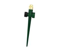 Irrigatore da Giardino con Picchetto Fisso E Ugello in Ottone, Copertura Automatica dell'Acqua a 360 Gradi, Compatibile con Tubi Standard, Adatto, Verde